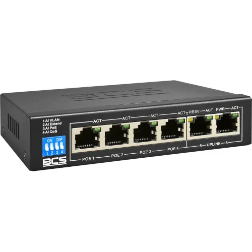 BCS-B-SP0402 Switch PoE dla 4 kamer IP