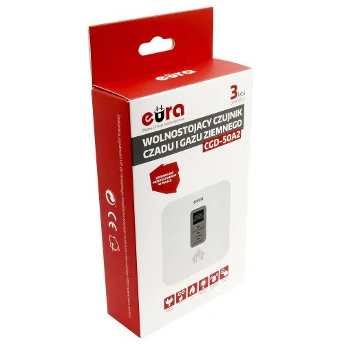 Czujnik czadu i gazu ziemnego 2w1 EURA CGD-50A2