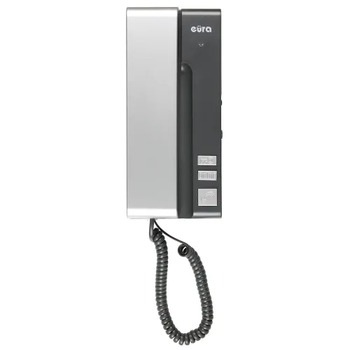 Domofon EURA ADP-32A3 "DUO" 2-rodzinny grafitowo-srebrny mała kaseta zewnętrzna, INTERKOM