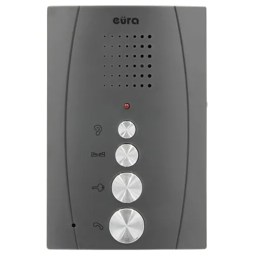 Domofon EURA ADP-51A3 "DIFESA" - grafitowy, jednorodzinny, 2 unifony, interkom