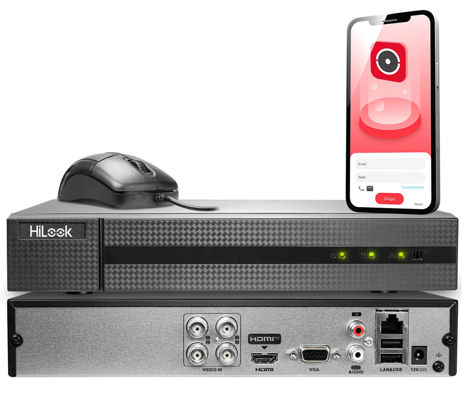  DVR-4CH-4MP Rejestrator cyfrowy hybrydowy do monitoringu HiLook by Hikvision
