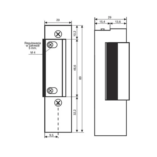 Elektrozaczep R-3 812 12VAC/DC