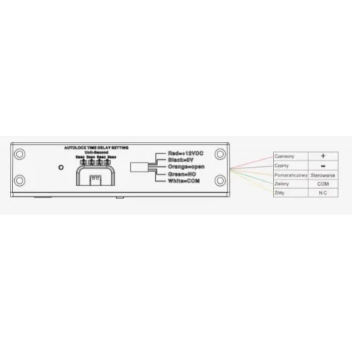 Elektrozamek EB-1500GR trzpieniowy rewersyjny do witryn szklanych