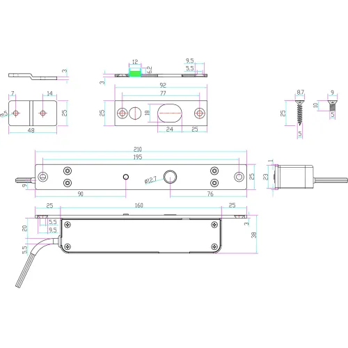 Elektrozamek trzpieniowy rewersyjny EB-2600MD
