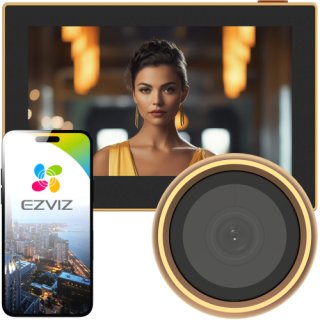 EZVIZ HP2 Gold Inteligentny wizjer z ekranem FHD, WiFi i obsługą aplikacji mobilnej