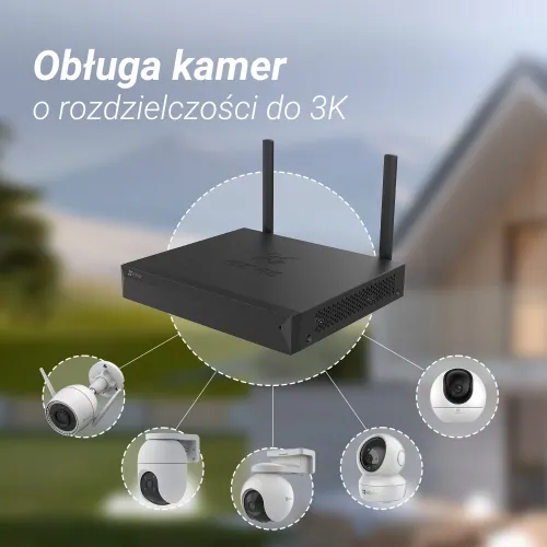 EZVIZ X5S-4W - Rejestrator IP 4-kanałowy, WiFi, H.265, do 5Mpx