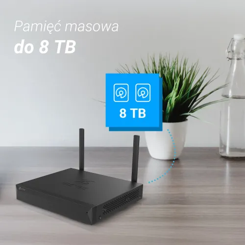 EZVIZ X5S-4W - Rejestrator IP 4-kanałowy, WiFi, H.265, do 5Mpx