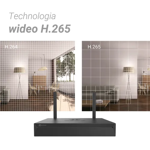 EZVIZ X5S-4W - Rejestrator IP 4-kanałowy, WiFi, H.265, do 5Mpx