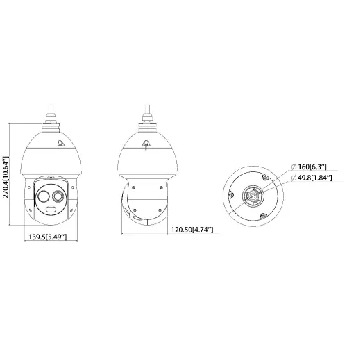 Kamera obrotowa termowizyjna IP TPC-SD2221-B7F8 Dahua