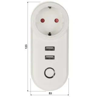 Inteligentne gniazdo elektryczne ATLO-P1U2-TUYA Wi-Fi, Tuya Smart