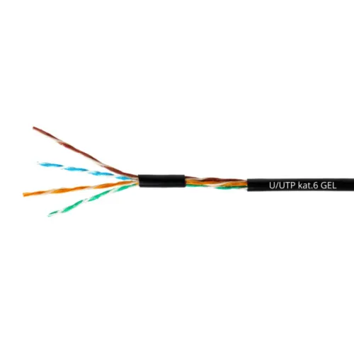 Kabel skrętka CONOTECH UTP GEL czarny żelowany kat.6 305m