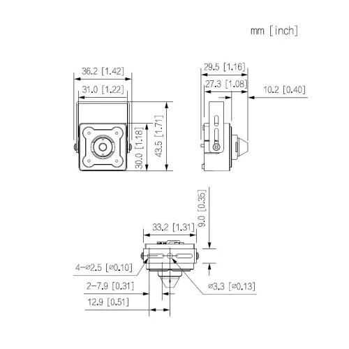 Kamera 4w1 HAC-HUM3201B-P-0280B-S2 PINHOLE  Dahua