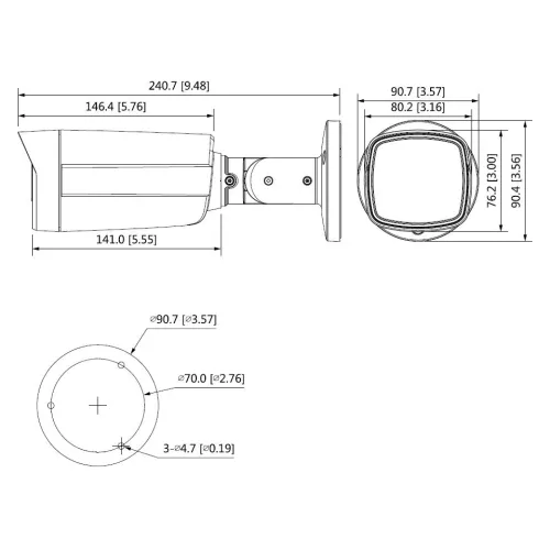 Kamera Tubowa 4w1 HAC-HFW1231TM-I8-A-0360B Dahua