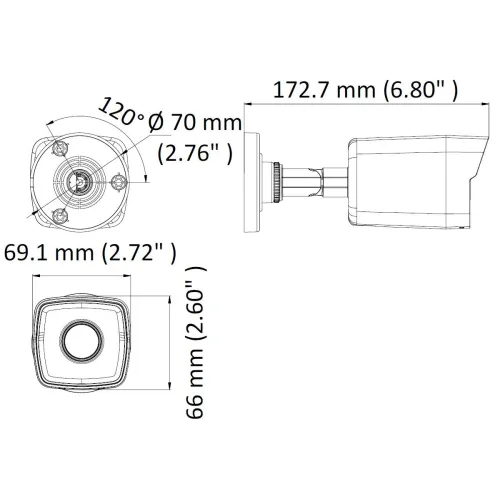 Kamera tubowa IP DS-2CD1021-I(2.8MM)(F) Hikvision