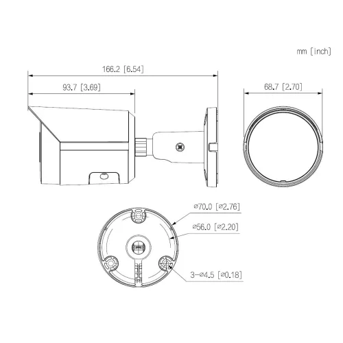 Kamera Tubowa IP IPC-HFW2249S-S-IL-0280B-BLACK Dahua