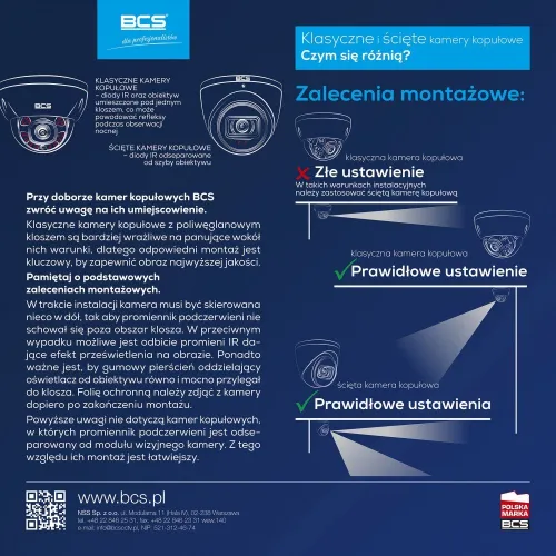 Kamera kopułowa IP BCS-V-TIP28FSR4-Ai2 BCS View