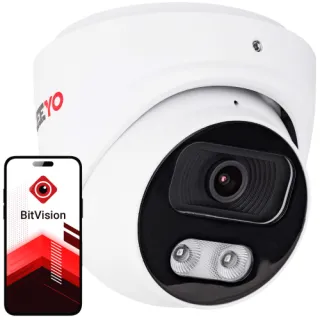 Kamera kopułowa IP KEEYO LV-V-IP5M25DF-DL 5Mpx, hybrydowe doświetlenie IR/LED