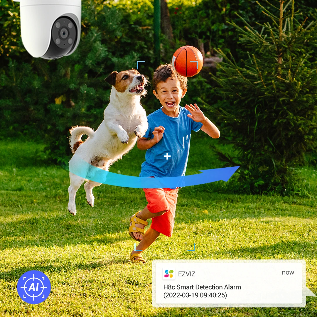 Kamera obrotowa WiFi EZVIZ H8c 2K+ Inteligentna detekcja, śledzenie