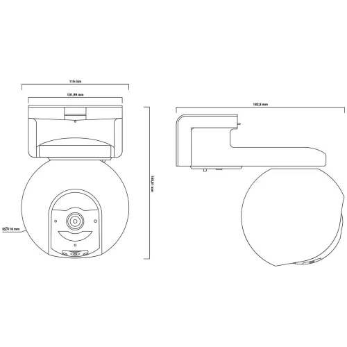Kamera IP 4G obrotowa bateryjna CS-EB8 (3MP,4GA) EZVIZ