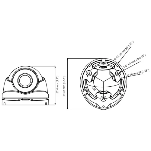 Kamera kopułowa 4w1 DS-2CE56D0T-IRMF Hikvision