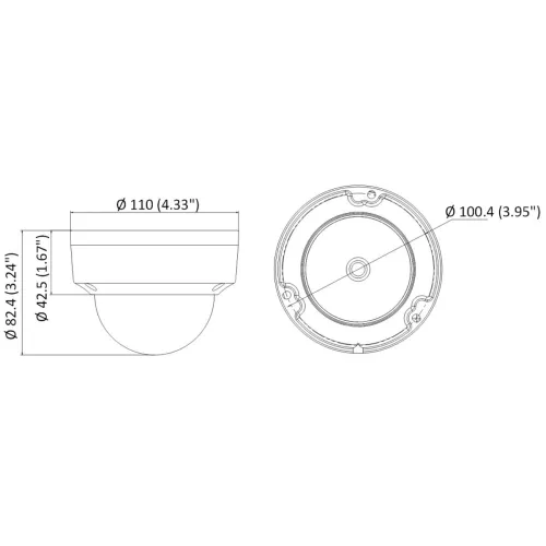 Kamera kopułowa IP DS-2CD1121-I(2.8MM)(F) Hikvision