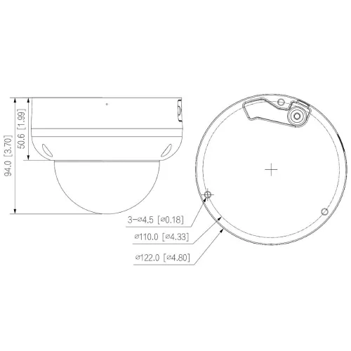 Kamera Kopułowa IP IPC-HDBW5541R-ASE-0280B-S3-BLACK Dahua