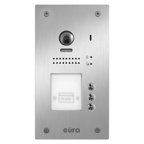Kaseta zewnętrzna domofonu EURA VDA-91A5 "2EASY" 3-lokatorska, podtynkowa , z funkcją karty zbliżeniowej