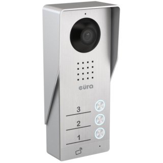Kaseta zewnętrzna domofonu EURA VDA-93A3 EURA CONNECT - trójrodzinna, czytnik zbliżeniowy