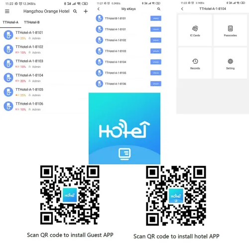 Klamka z kontrolerem dostępu EURA ELH-02H4 - srebrna, szyfrator, czytnik Mifare 13,56 MHz, czytnik biometryczny,  IP65, App TTLock/ TTHotel