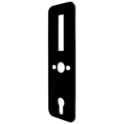Komplet maskownic EURA ELB-01H4 - front   tył, do klamki ELH-01H4, rozstaw 72 mm, otwór na wkładkę bębenkową, grubość 3 mm