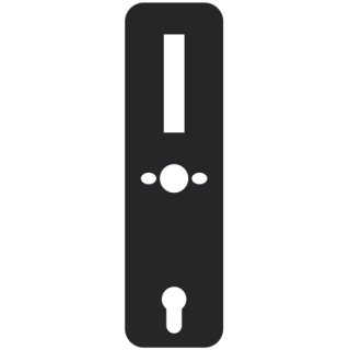 Komplet maskownic EURA ELB-03H4 - front   tył, do klamki ELH-01H4, rozstaw 92 mm, otwór na wkładkę bębenkową, grubość 3 mm