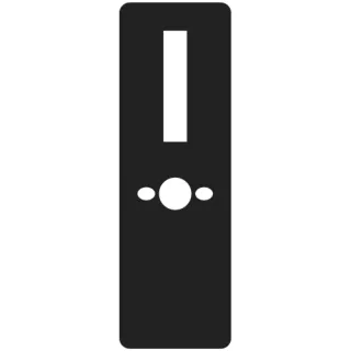 Komplet maskownic EURA ELB-04H4 - front   tył, do klamki ELH-02H4, rozstaw 72 mm, bez otwóru na wkładkę bębenkową, grubość 3 mm