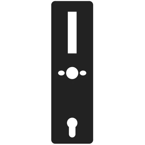 Komplet maskownic EURA ELB-06H4 - front   tył, do klamki ELH-02H4, rozstaw 92 mm, otwór na wkładkę bębenkową, grubość 3 mm