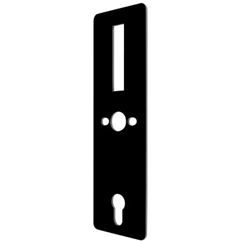 Komplet maskownic EURA ELB-06H4 - front   tył, do klamki ELH-02H4, rozstaw 92 mm, otwór na wkładkę bębenkową, grubość 3 mm