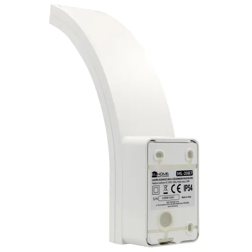Lampa elewacyjna led  z czujnikiem ruchu EL HOME ML-20B7 White - zewnętrzna, czujniki zmierzchowy i PIR