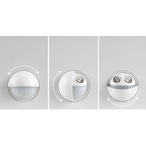 Lampa elewacyjna led  z czujnikiem ruchu EL HOME ML-20B7 White - zewnętrzna, czujniki zmierzchowy i PIR