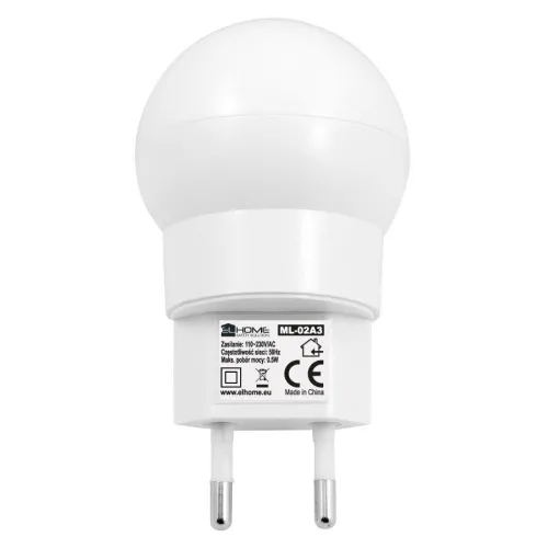 Lampka led nocna EL Home ML-02A3 ~230V do gniazdka