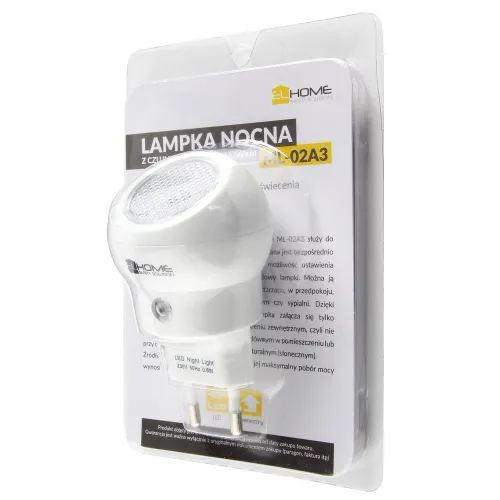 Lampka led nocna EL Home ML-02A3 ~230V do gniazdka