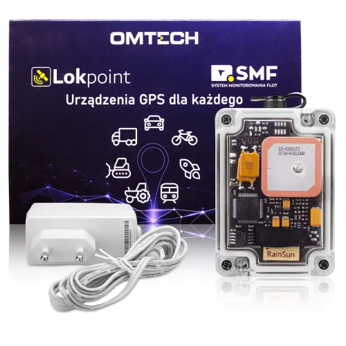 Lokalizator GPS OMTECH LC-130 M-XT, 3300 mAh, Lokpoint, Magnesy, Ładowarka, Karta PrePaid