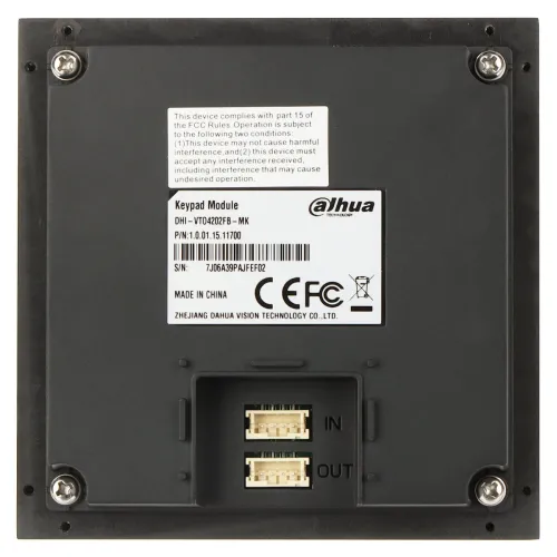 Moduł klawiatury VTO4202FB-MK do modułu VTO4202FB-P-S2 Dahua
