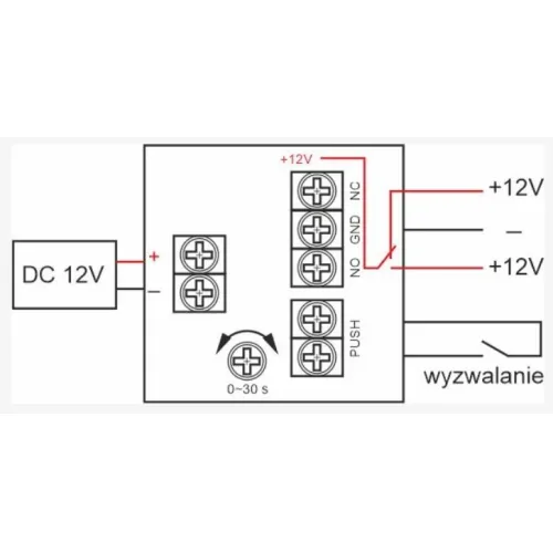 Moduł przekaźnika czasowego RL-2T z wyjściem zasilającym