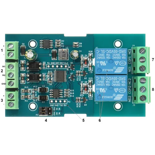 Moduł przekaźnikowy 2R-D7 Modbus RTU