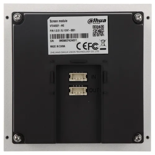 Moduł wyświetlacza VTO4202F-MS do modułu VTO4202F-P Dahua