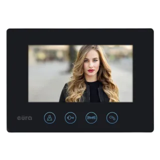 Monitor EURA VDA-42A3 CONNECT  - czarny, otwieranie 2 wejść