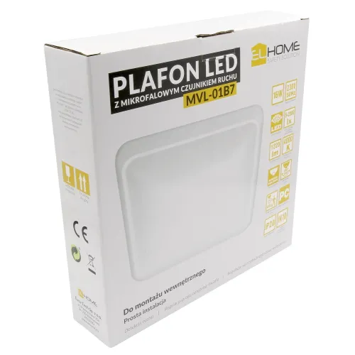 Plafon led z mikrofalowym czujnikiem ruchu El HOME MVL-01B7
