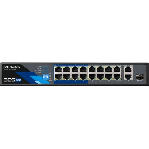 Rejestrator 16 portowy BCS-B-SP1602G-1SFP PoE 100Mbps