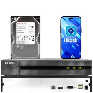 Rejestrator IP HiLook by Hikvision NVR-4CH-4MP z dyskiem 1TB