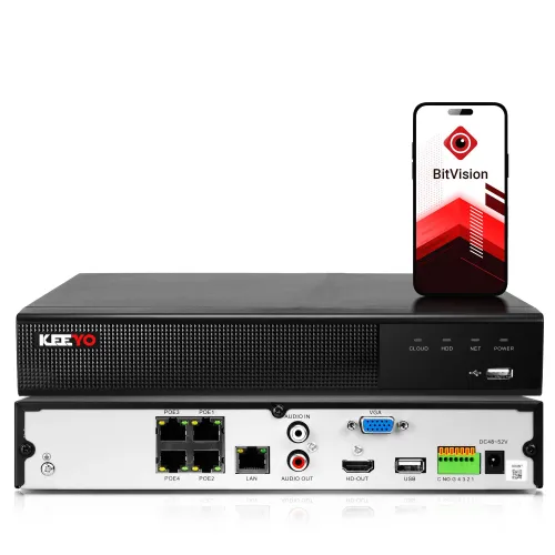 Rejestrator sieciowy IP KEEYO LV-V-NVR-9CH-4P-II 9 kanałowy 4x PoE