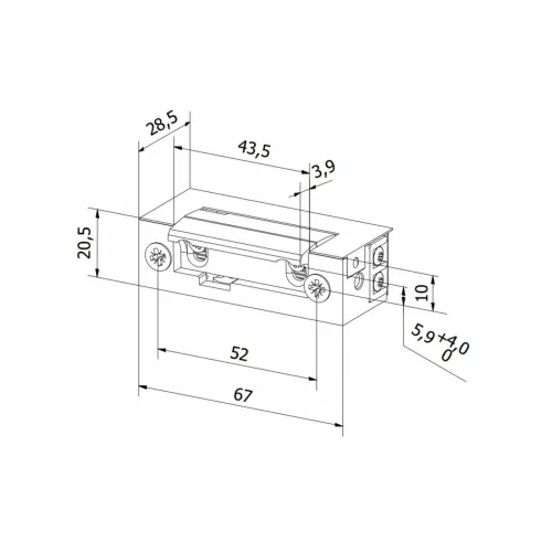 Rygiel elektromagnetyczny RE-32G2 symetryczny zwykły