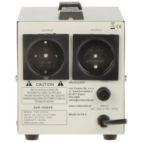 Stabilizator napięcia sieciowego AVR-1000VA VOLT Polska
